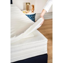 Happy Trend 1.1 - Konfor Arttırıcı Yatak Pedi - Kuş Tüyü Soft Sünger - Yıkanabilir Kılıflı