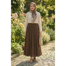 Trendparis Çilek Kumaş Mevsimlik Salaş Maxi Boy Etek