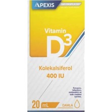 Heilung Apexis Vitamin D3 Kolekalsiferol 400 Iu Damla 20 ml