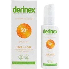 Derinex Güneş Koruyucu Yüz Kremi Yağlı Ciltler Için Spf 50 50 ml