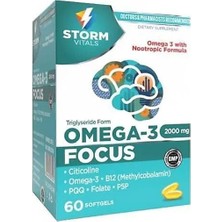 Storm Vitals Omega 3 - Focus Sitikolin 60 Softjel