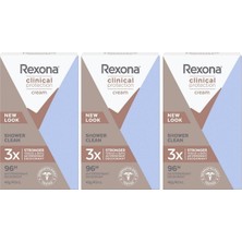 Rexona Clinical Protection Kadın Stick Deodorant Shower Clean 96 Saate Kadar Koruma 3 x 45 ml