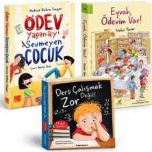 Merkez Kitabevi Ders Çalışmak Zor Değil + Ödev Yapmayı Sevmeyen Çocuk + Eyvah, Ödevim Var (3 Kitap)