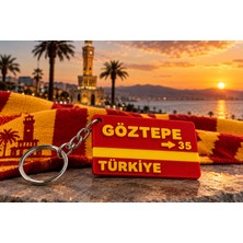 Tuğx Design Izmir Göztepe 35 Temalı Anahtarlık | Kırmızı Sarı Anahtarlık | Türkiye Yazılı