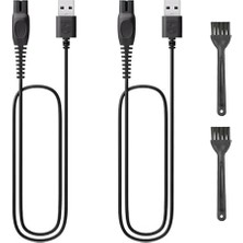 Şanal Philips Norelco One Blade 360 QP2720 QP2720 QP2734 QP2824 QP4530 QP4631 MG7910 MG5910 MG9510 MG9520 Için 2 Adet 5 V QP2724 Şarj Kablosu Tek Güç Adaptörü)