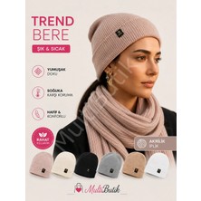 Multi Butik Fitilli Armalı Canlı Renkli Unisex Bere Siyah
