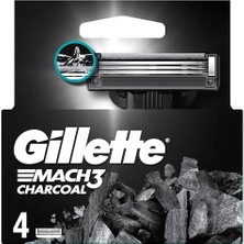Şanal Gillette Mach3 Charcoal Yedek Tıraş Bıçağı 4'lü