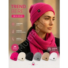 Multi Butik Fitilli Armalı Canlı Renkli Unisex Bere Fuşya
