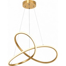 Verona Modern Gold LED Sarkıt Avize 3 Renk Ayarlı Halka Tasarım