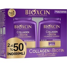 Şanal Bioxcin Collagen & Biotin Hacim Şampuanı | 2 x 300 ml | Ince ve Seyrek Saçlar Için | Sülfatsız | Saç Dökülmesine Karşı | Dolgunluk Etkili