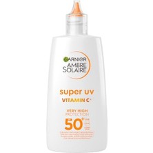 Şanal Garnier Ambre Solaire Super Uv C Vitamini Koyu Leke Karşıtı Fluid Yüz Güneş Kremi SPF50+ 40 ml
