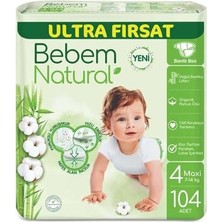 Şanal Natural 4 Numara Maxi 104 Adet Bebek Bezi