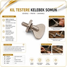 Kıl Testere Kelebek Somunu M5 Diş