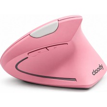 Cloody Pembe Pilli Dikey Ergonomik Kablosuz Mouse