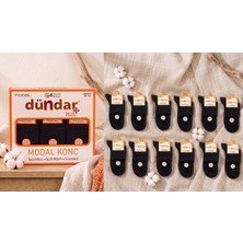 Dündar Çorap Unisex Modal Konç Çorap 12'li - Dikişsiz & Kokulu (36-40)