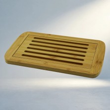 Meks Bambu Ahşap Kesim Panosu 21X36CM Izgaralı Hazneli