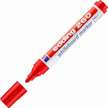 Defne Store 260 Beyaz Yazı Tahtası Kalemi - Kırmızı - 1 Kalem - Yuvarlak Uç 1,5-3 mm