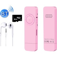 Defne Store 5014MP Şarjlı Mp3 Çalar, Bluetooth, Mini Mp3 Stick, 8gb Tf Kart Hediyeli, Pembe
