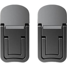 Defne Store Polham Metal 2 Adet 7 mm 3m Yapışkanlı Katlanabilir Ultra Mini Laptop Standı, 2 Açılı Laptop Yükseltici