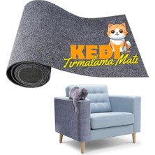 Şanal Beylini Kedi Tırmalama Halısı Yapışkanlı Her Yüzeye Uygulanabilir Kesilebilir Mobilya Koruyucu Mat (Gri, 40X50)