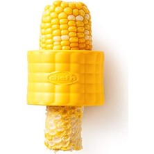 Defne Store Cob Mısır Soyucu, Barbekü Için Mısır Koçanı Soyucu, Mutfak Yardımcısı Seti, Mısır Kesici Bıçak, Mısır Soyma Makinesi, Plastik, Sarı, 7 x 5 cm