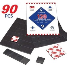 Defne Store Dünya Magnet 3m 90 Adet 15X15 Yapışkanlı Mıknatıs Magnet, Güçlü Çok Amaçlı Süsleme Mıknatısı Dolap, Nişan, Bebek
