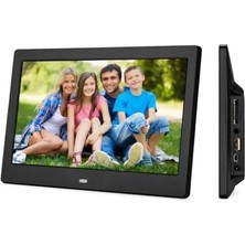 Defne Store Dijital Fotoğraf Çerçevesi, 7 Inç; 10 Inç, Siyah, USB ve Sd Kart Destekli, Video Müzik Saat Takvim, Kumandalı (Inç, 10)