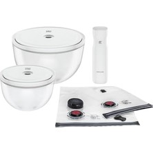 Defne Store Fresh & Save Bowls Vakumlu Saklama Kabı Başlangıç Seti, Cam, M/l, 9 Parça