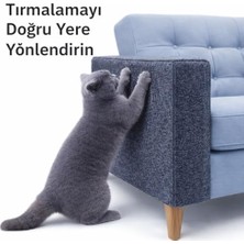 Şanal Kedi Tırmalama Matı Yapışkanlı - Keçe Tırmalama Pedi 100X30 cm - Duvar Koltuk Zemin Koruyucu - Tırnak Bakım Ürünü - Kaymaz Dayanıklı Uzun Ömürlü Evcil Hayvan Aksesuarı (Koyu Gri)