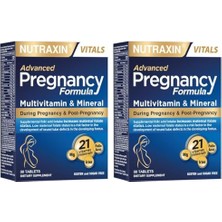 Defne Store Pregnancy Formula, Hamilelik ve Emzirme Dönemine Özel Multivitamin, 21 Vitamin ve Mineral, 30 Tablet, Vegetarian (2 Paketi)