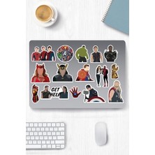 Defne Store Marvel Temalı Sticker Etiket Seti 2 - Laptop Notebook Telefon