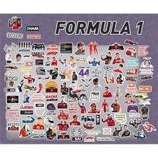 Defne Store Formula 1 Ralli Pilotları Laptop Notebook Telefon Kılıfı Sticker Paketi