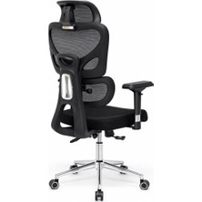 Defne Store Comfort Ultra Black 4d Krom Kol Yönetici Koltuğu Ofis Çalışma Koltuğu