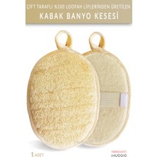 Defne Store Kabak Banyo Kesesi Çift Taraflı %100 Doğal Loofah Lifli, 16X11 Cm, 1 Adet