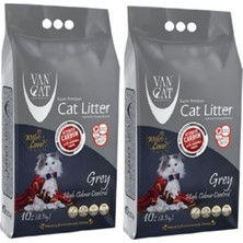 Defne Store Bentaş Aktif Karbonlu Süper Topaklaşan Bentonit Kedi Kumu, 2 x 10 L, Gri