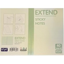 Defne Store Yapışkanlı Not Kağıdı Extend 96X146 mm 2X20 Yaprak Hafif Çizgili Yeşil 8680454168035