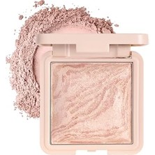 Defne Store Cosmetics Marble Baked Blusher Fırınlanmış Allık & Aydınlatıcı - 01 Moondust