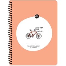 Defne Store Hisli Şeyler 16,5 * 22,5 80YP.KAR.STICKERLI Defter - Oturmaya Mı Geldik?