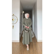 Trendparis Retro Yaka Kuşaklı Ikili Takım