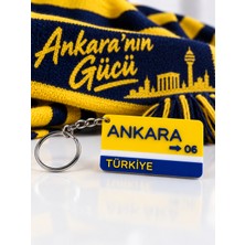 Tuğx Design Ankara 06 Sarı Lacivert Anahtarlık – Başkent Temalı Türkiye Anahtarlık