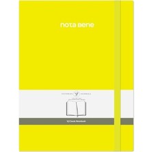 Defne Store Nota Bene Classic Sert Kapak Defter (Sarı, 19X25 Cm)