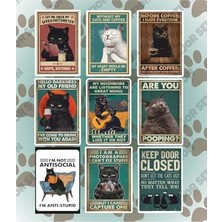 Defne Store Cats Kedi Meme Mizah Temalı Laptop Tablet Telefon Defter Sticker Seti 9 Adet