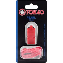 Defne Store Pearl Safety Whistle C/w Wrist-Lanyard Red