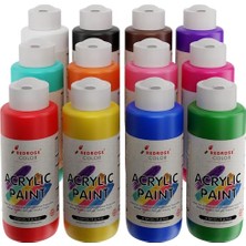 Defne Store Tüm Renkler Akrilik Boya 12'li Set 12X120 ml