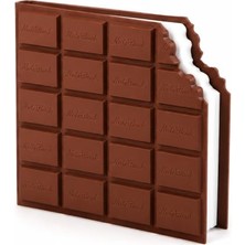 Defne Store Çikolata Şeklinde Kokulu Mini Not Defteri, 10 x 8 cm Cep Boy, Günlük Notluk, Hediyelik Yazı Defteri