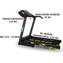 Defne Store Pasifik Koşu Bandı - 2.25 Hp, Katlanılabilir, Kolay Kurulum, LED Gösterge, 0.8-14 Km/sa