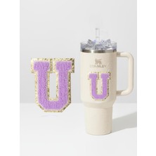 Defne Store Quencher Uyumlu Premium Harf Sticker/aksesuar – Tekstil Kaplama Kişiselleştirilmiş Tasarım (U)
