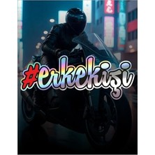 Defne Store Hologram Tekli Erkekişi Araba, Motorsiklet, Kask, Laptop, Cam Sticker 15X7 cm