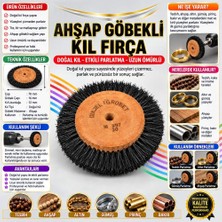 Torna Türk Ahşap Göbekli Kıl Fırça - alman malı