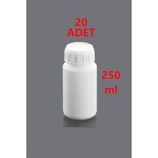 Defne Store 250 ml Sızdırmaz Kapaklı Kimyasal ve Numune Için Uygun Şişe - 20 Adet 86974317129589